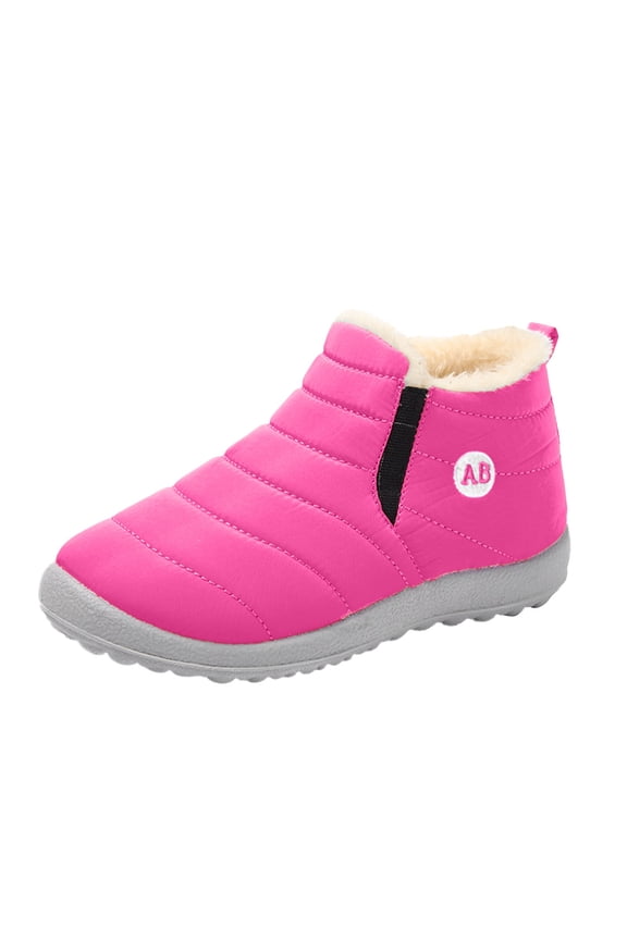 Childrens Winter Childrens Boots Flat Splashing Warm Short Tube Snow Boots Kids Snow Boots Size 2 Toddler Winter Shoes Apparel Girls Size 4 Winter Boots Little Girls Suede Boots Simple