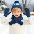 thumbnail image 1 of Childrens Winter Hats Gloves and Scarf Set, Thermal Thick Lined Hat for 2-8 Years Boys and Girls, 1 of 6