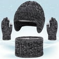 thumbnail image 1 of Childrens Winter Hats Gloves and Scarf Set, Warm Lined Hat Gloves Knit Neck Warmer Set for Ages 2-12 Years Boys Girls, 1 of 5