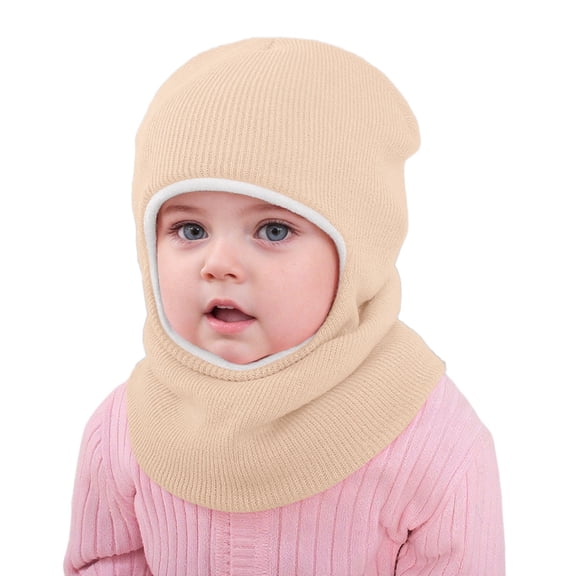Childrens Winter Hats Scarf Knitted Beanie Hat Winter Windproof Hat for Ages 0-5 Years Boys Girls