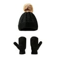 thumbnail image 1 of Childrens Winter Hats and Gloves Set, Knitted Beanies Cap for Girls Boys, 1 of 3