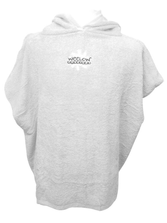 Childrens Youth Terry Bath or Pool Cover-Up Poncho-White