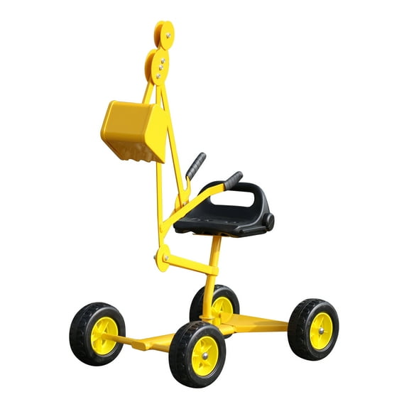 ChildrensNeeds Heavy Duty Sand Digger Backhoe Toy, 3–12 Yrs, Outdoor Playset, 13 lbs, 4 Big Wheels