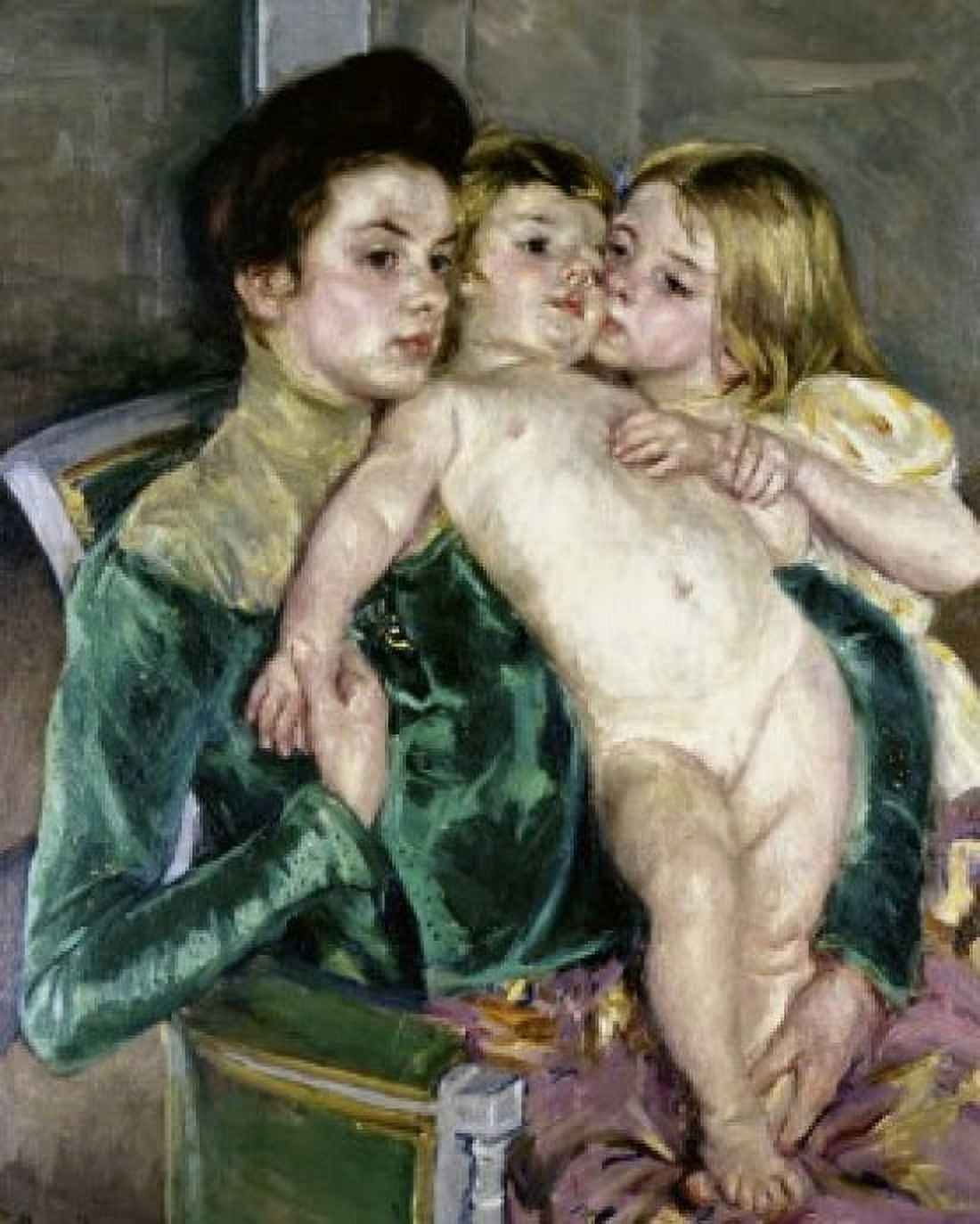 Childs Caress 1902 Mary Cassatt (1845-1926 American) Oil on Canvas National Museum of American Art Smithsonian Institution Washington DC Canvas Art - Mary Cassatt (18 x 24)