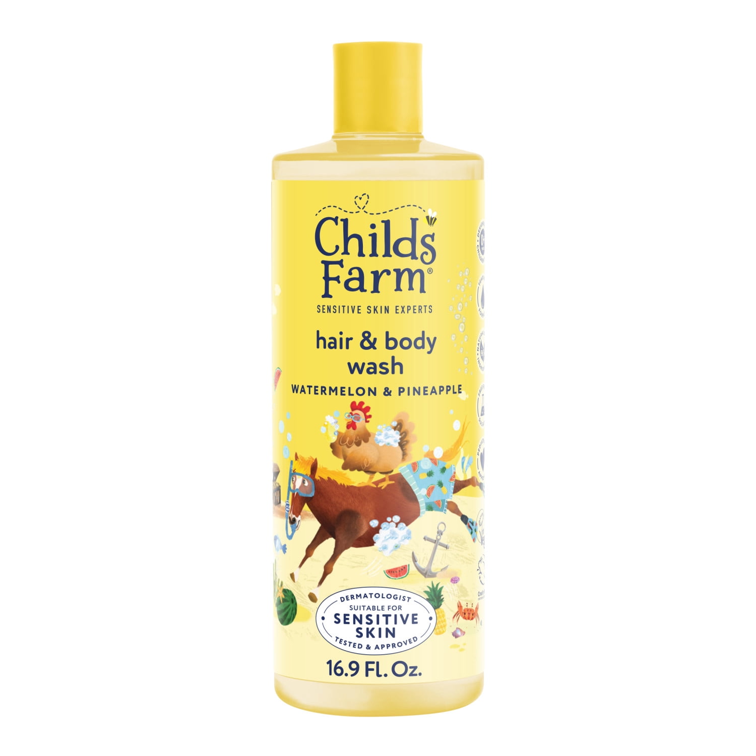 Childs Farm Hair & Body Wash, Watermelon & Pineapple, 16.9 fl oz