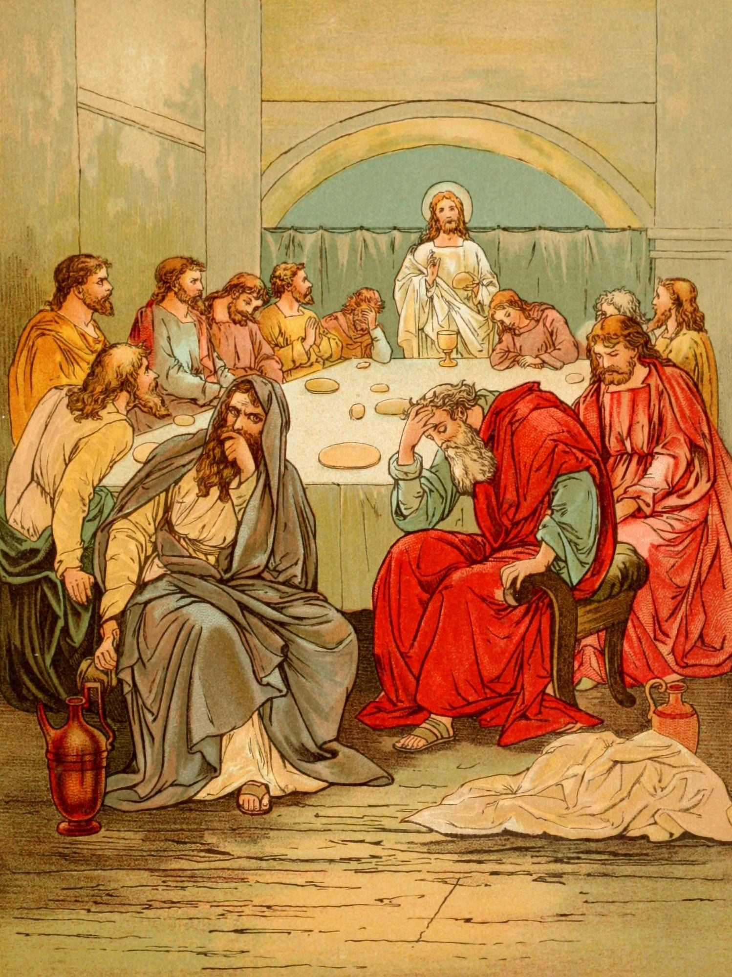 Childs Life of Christ 1898 The Last Supper Canvas Art - Mary Lathbury (24 x 36)