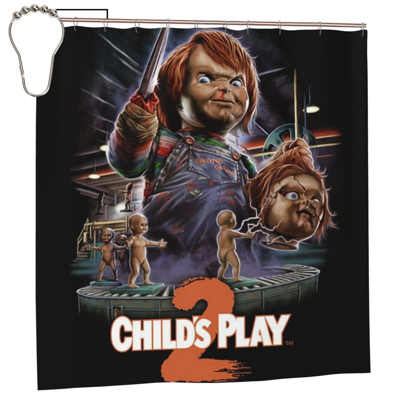 Childs Play 2 Chucky Shower Curtain Waterproof Polyester Fabric Decor ...