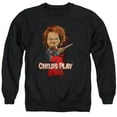 thumbnail image 1 of Child's Play 2 Here's Chucky Adult Crew Sweatshirt Black, 1 of 2