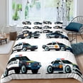 thumbnail image 1 of Childs Police Car Boys Cartoon Car Duvet Cover Emergency Responder Vehicles Duvet Cover for Blue Grey Bedroom rations, 1 of 5