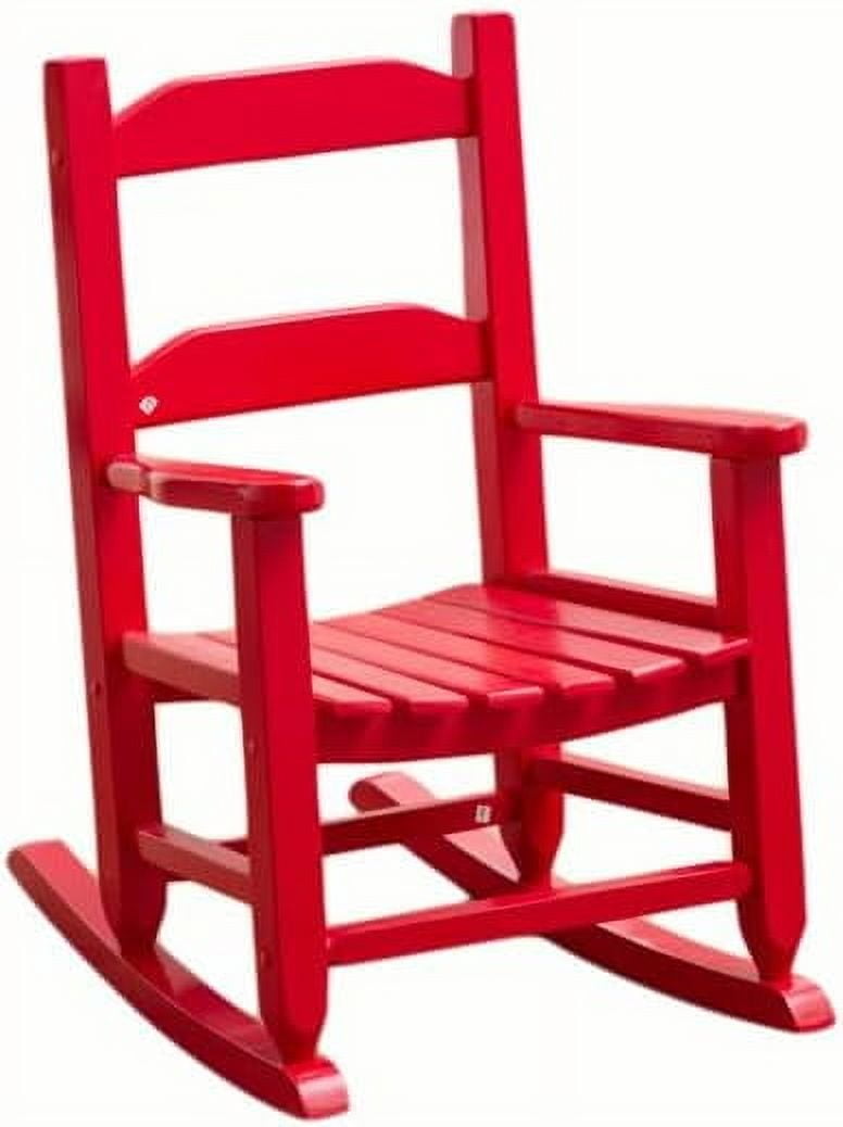 Childs Red Rocking Chair Toddler Kids Wooden Rocking Chair Comfy Rocker ...