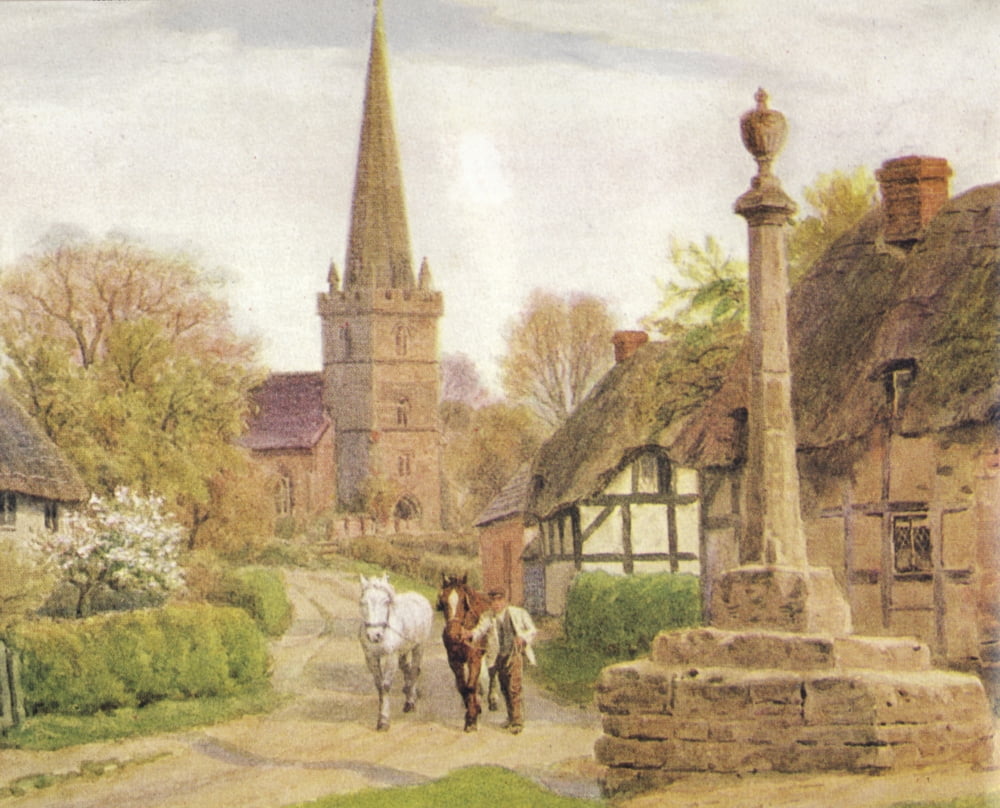 Childs Wickham nr Evesham Worcs Canvas Art - Alfred Quinton (24 x 36)