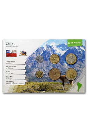 Chile 1 Peso - 500 Pesos 6-Coin Set BU (Landscape Packaging)