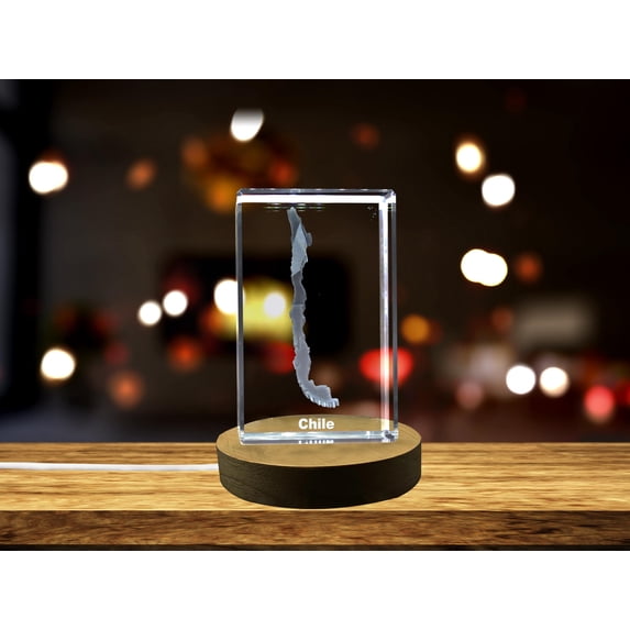 Chile 3D Engraved Crystal 3D Engraved Crystal Keepsake/Gift/Decor/Collectible/Souvenir