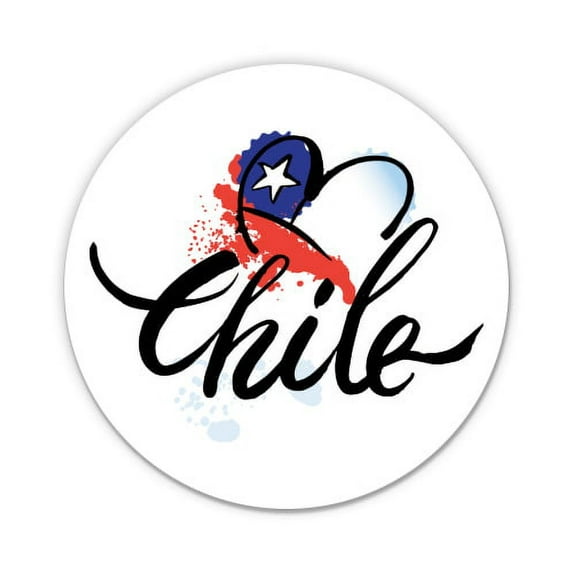Chile - 8" Vinyl Sticker - For Car Laptop I-Pad - Waterproof Decal