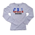 thumbnail image 1 of Chile Boxing - Olympic Games - Rio - Flag Women's Long Sleeve Grey T-Shirt, 1 of 2