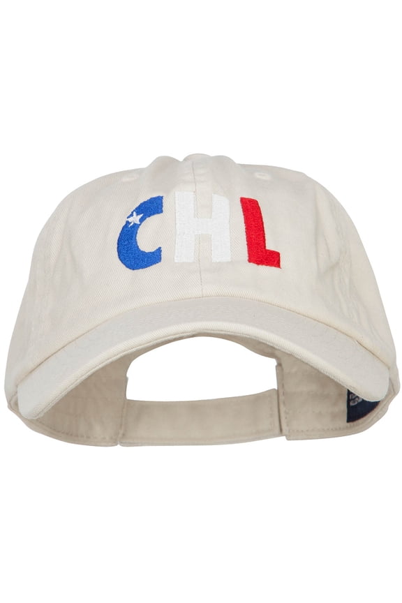 Chile CHL Flag Embroidered Low Profile Cap - Putty OSFM