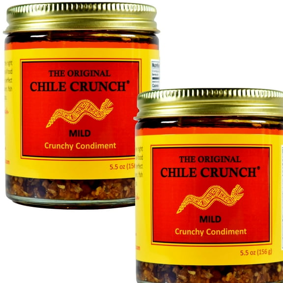 Chile Crunch-A Crunchy All Natural Spicy Condiment Mild Flavor 2 Jars