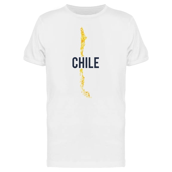 Chile Dotted Map Ts Tee Men's -Image by Shutterstock