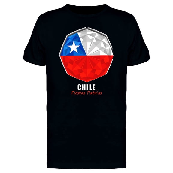Chile Fiestas Patrias Cool Flag T-Shirt Men -Image by Shutterstock, Male Large