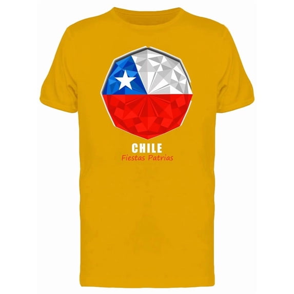 Chile Fiestas Patrias Cool Flag T-Shirt Men -Image by Shutterstock, Male Medium