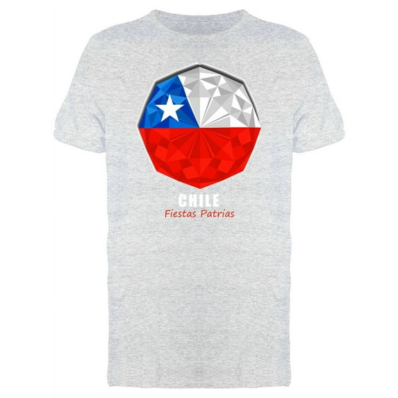 Chile Fiestas Patrias Cool Flag T-Shirt Men -Image by Shutterstock, Male XX-Large