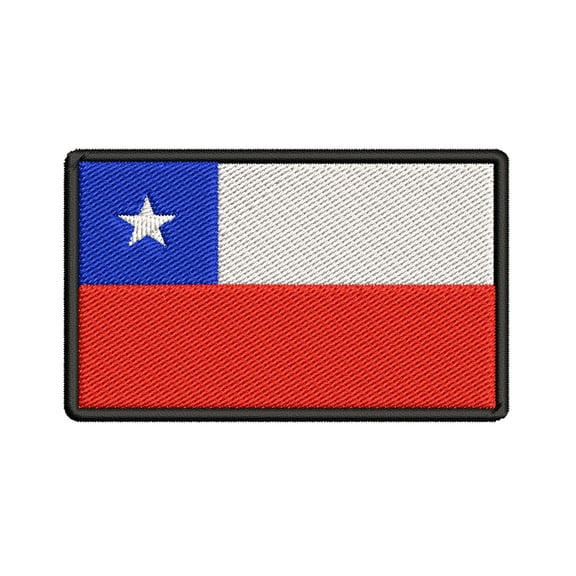 Chile Flag Embroidered Iron-on Patch