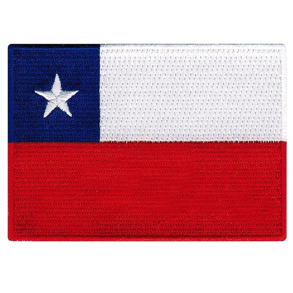 Chile Flag Embroidered Iron-on Patch