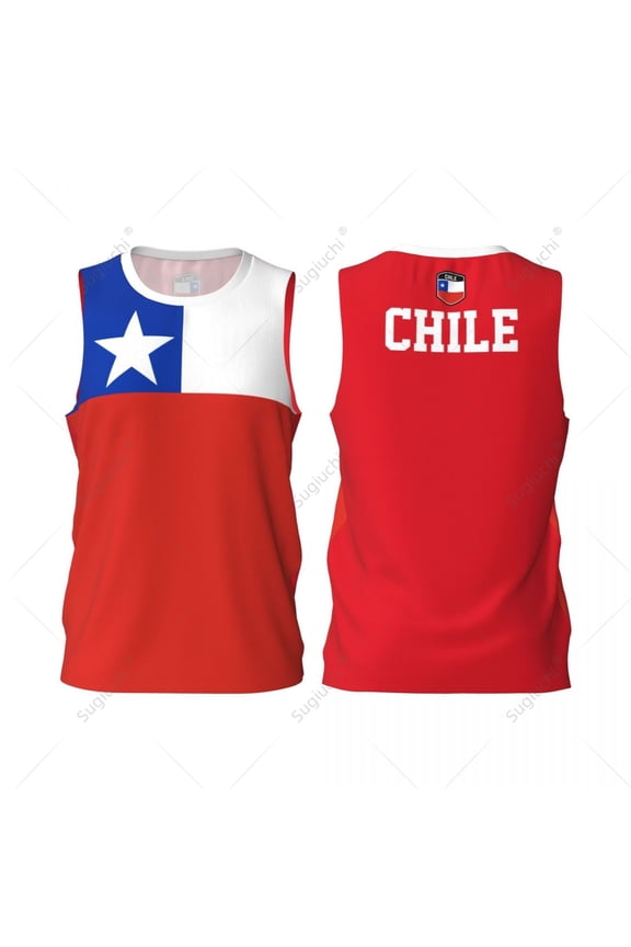 Chile Flag Men Basketball Sports Jersey Running Fitness Multifunction Sleeveless tshirt Exclusive Custom Name Nunber