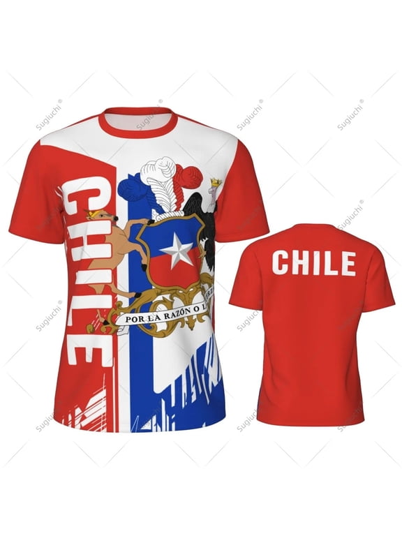 Chile Flag Men Sports T-shirt Women Tees jersey for Soccer Football Running Bike Tennis Fitness Fans