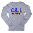 thumbnail image 1 of Chile Rugby - Olympic Games - Rio - Flag Men's Long Sleeve Grey T-Shirt, 1 of 2
