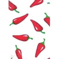 thumbnail image 1 of Chiles Red on White Oil Cloth , each yard, 1 of 1