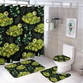 Chilfamy 4PCS Turtle Pattern Repeat Waterproof Shower Curtain Sets with ...