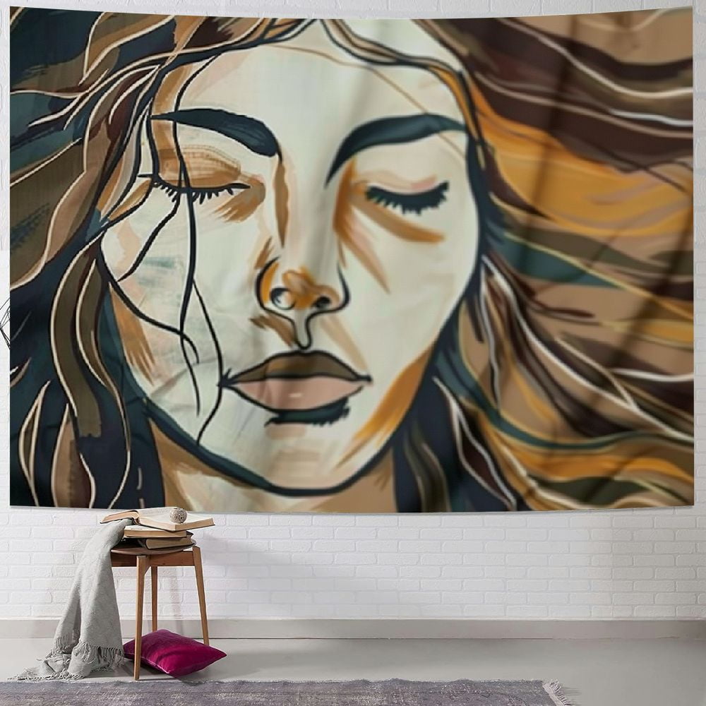 Chilfamy Abstract Boho Tapestry Wall Hanging Modern Bohemian Aesthetic