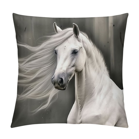 Chilfamy Aesthetic Long-haired Lady Pillow Covers for Couch Sofa Indoor Outdoor, Decorative Pillow Case 1PC 18x18in