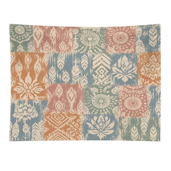 Chilfamy Aged Decorative Tile Pattern Polyester Wall Tapestry Anti Wrinkle Art Hanging Decor for Bedroom Living Room Home Holiday Decoration Gift