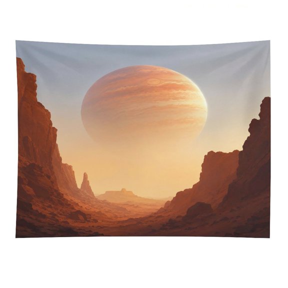Chilfamy Alien Planet Canyon Polyester Wall Tapestry Anti Wrinkle Art Hanging Decor for Bedroom Living Room Home Holiday Decoration Gift