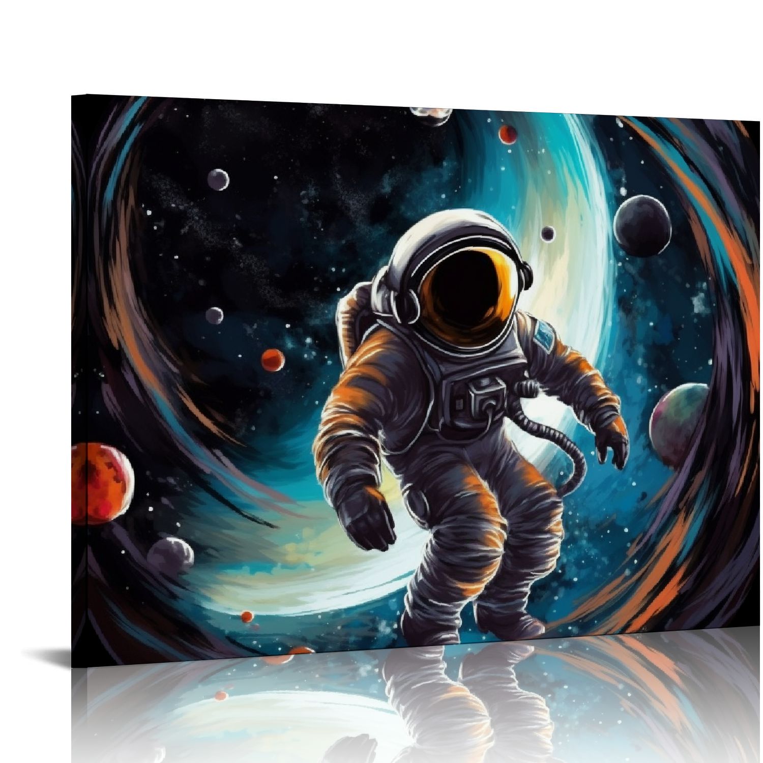 Chilfamy Astronaut Outer Space Planets Modern Canvas Prints Art for ...