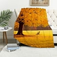 thumbnail image 1 of Chilfamy Autumn Leaves Flannel Throw Blanket for Couch Sofa Bed Office, All Seasons Long-Lasting Blanket 60x80in, 1 of 6