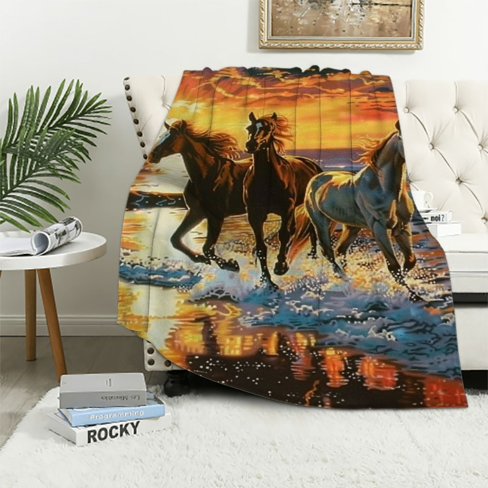 Newcastle Galloping Horses Blanket