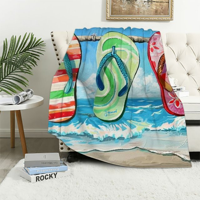 Chilfamy Beach Super Soft Flannel Throw Blanket Exquisite Gifts for All