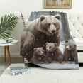 thumbnail image 1 of Chilfamy Bear Cubs Soft Cozy Printed Blanket & Throw for All Seasons - Lightweight Flannel Blanket for Bed, Travel, and More 40x50in, 1 of 6
