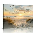 thumbnail image 1 of Chilfamy Birds Sunset Beach Canvas Wall Art Print Home Decor for Living Room Bedroom Office Wall Decor, Inspirational Artwork for Kitchen, Stylish Wall Pictures 20x16in, 1 of 6