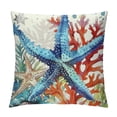 thumbnail image 1 of Chilfamy  Blue Starfish Pillow Cover , Under Sea Coral Seaweed Throw Pillow Cover for Ocean Theme Bedroom,Vintage Nautical Marine Life Cushion Case,Retro Victorian Decorative Pillow Cover, 1 of 5