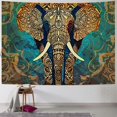 thumbnail image 1 of Chilfamy Bohemian Elephant Tapestry - Mandala Boho Vintage Watercolor Yoga Tapestries Wall Hanging Indian Art Home Decoration Bedroom Decor Living Room Door Curtain Balcony Sheer Room Divider Painting, 1 of 6