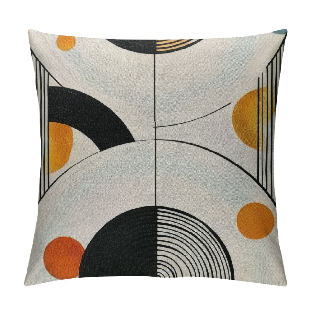 Yxuiyal Boho Pillow Covers 18x18 Set Of 2 - Black Abstract Linen Cushion Covers For Sofa Bed Decor - View #5