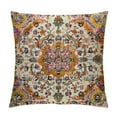 thumbnail image 1 of Chilfamy Boho Throw Pillow Cover Orange Carpet Pattern Antique Ethnic Decorative Pillow Cases Home Decor Square Pillowcase, 1 of 5