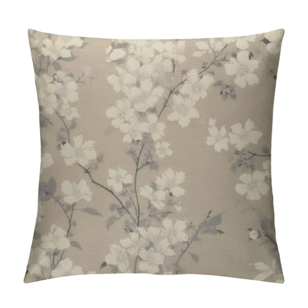 Chilfamy Brown Jasmine Throw Pillow Covers Home Decor Sofa Rustic for