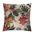 thumbnail image 1 of Chilfamy Brown Red Throw Pillow Cover ,Dahlia Flowers Decorative Pillow Cover for Sofa Bed Couch,White Gray Farmhouse Pillow Cover,Elegant Modern Floral Cushion Case 18x18in, 1 of 5