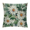 thumbnail image 1 of Chilfamy Buffalo Plaid Daisy Pillow Covers  Farmhouse Spring Summer Daisies Bloom Pillows Floral Eucalyptus Leaves Decorative Pillow Cases Square Cushion Cover for Home Couch Bed, 1 of 5
