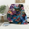 thumbnail image 1 of Chilfamy Butterfly Blanket Gift for Butterfly Blanket Gift for Girls and Women Family Animal Beautiful Butterfly Blanket Super Soft Flannel Throw Blanket for Couch Bed Sofa, 1 of 6